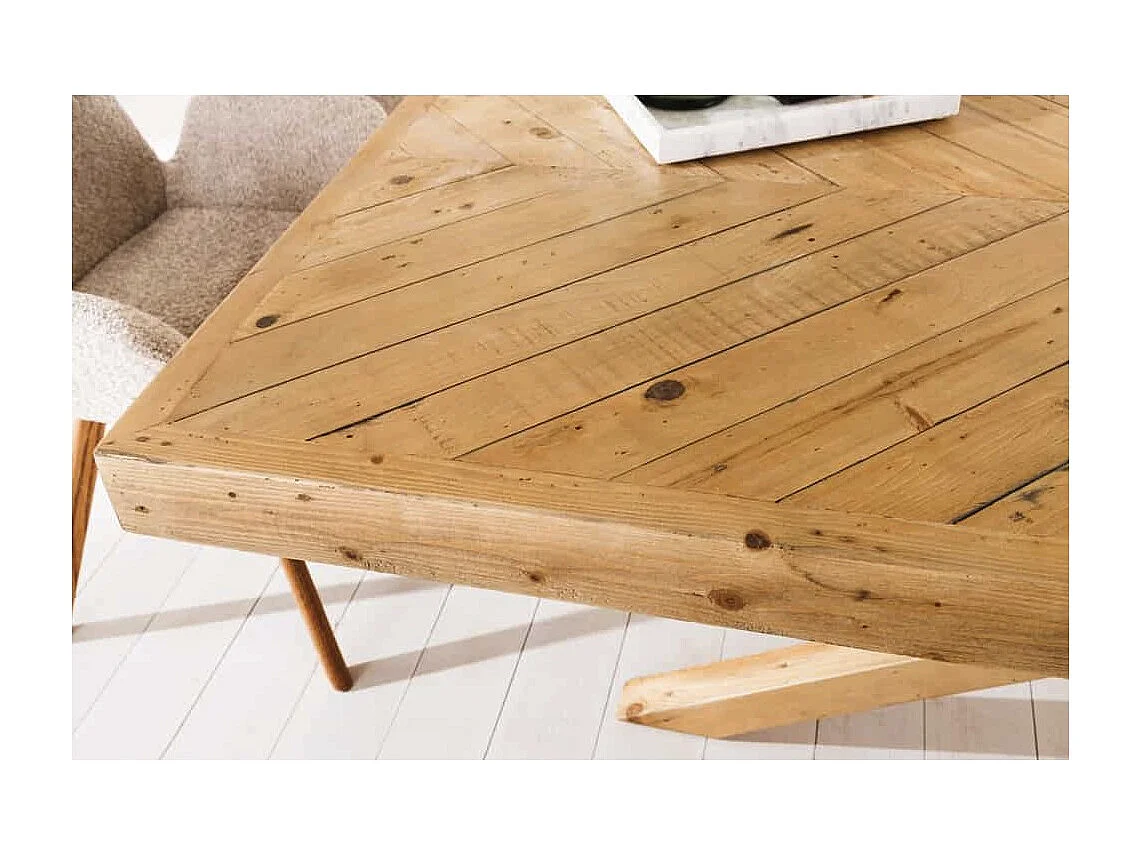 Table LOVARK – Rectangulaire 160 cm – Bois massif de pin – Style rustique