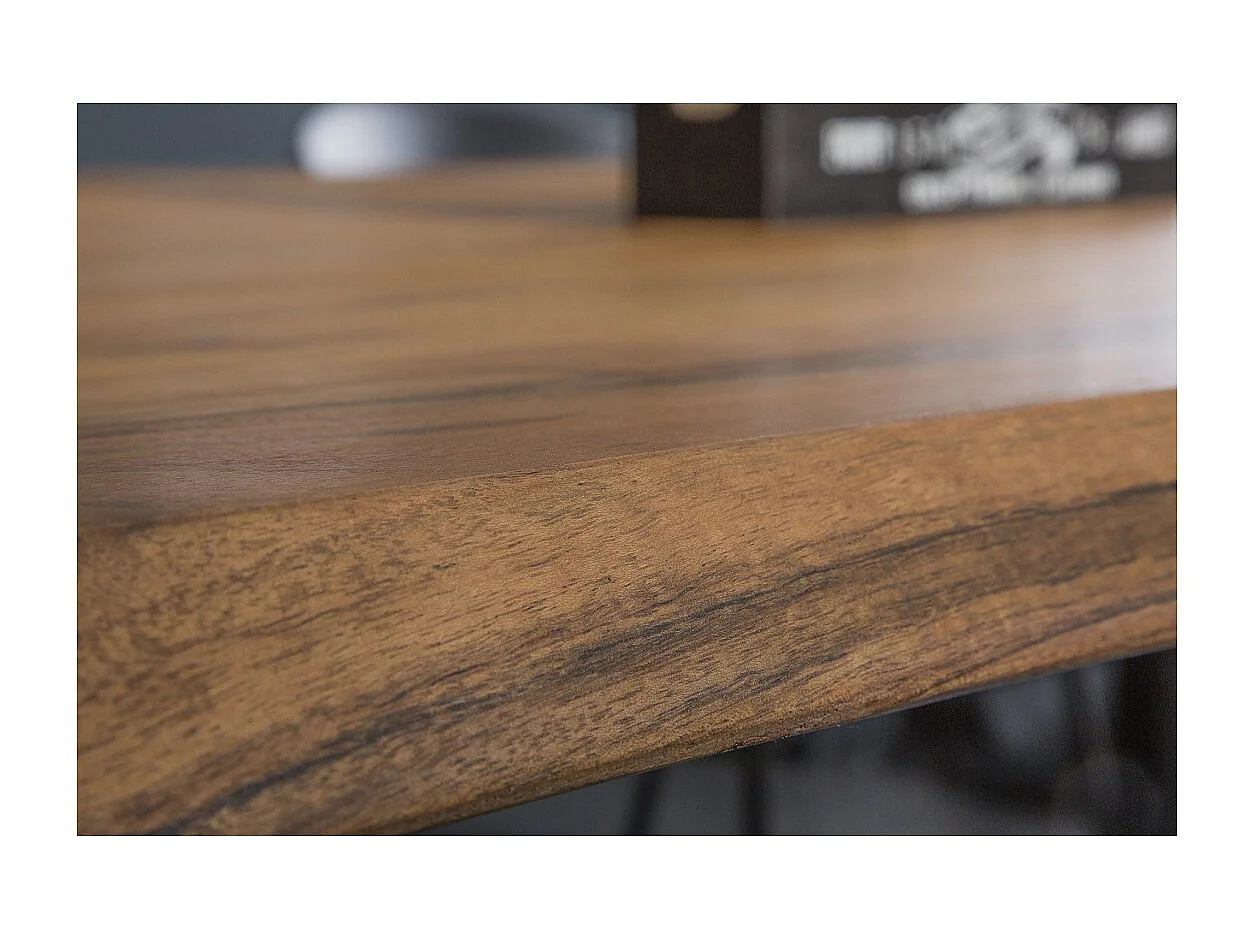 Table de salle à manger LODEN – Bois massif d'acacia et métal – Style industriel