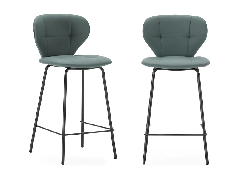 Barkruk Maura - 45x52x67cm - Groen - Set van 2