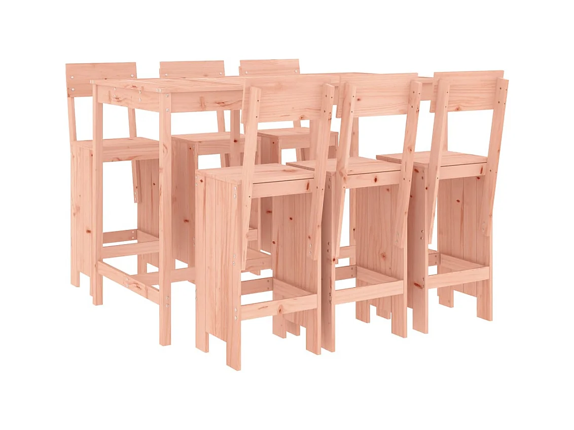 Xelrik  Ensemble de bar de jardin 7 pcs bois massif douglas