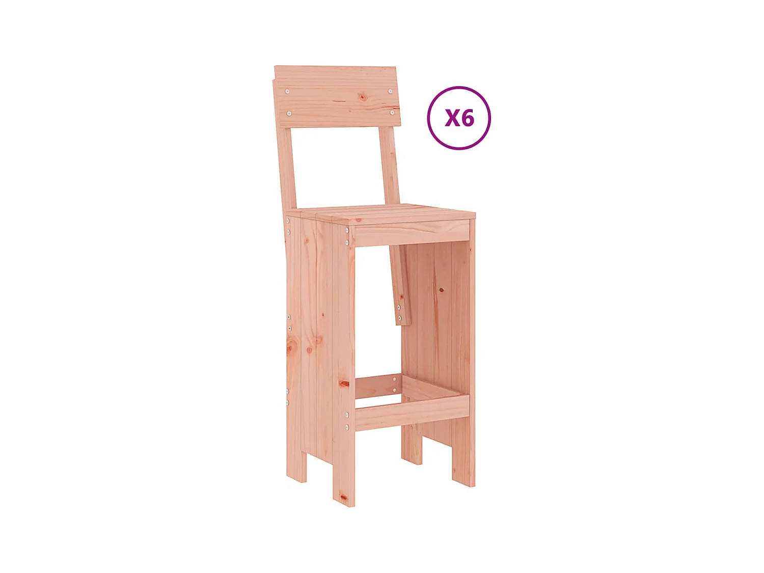 Xelrik  Ensemble de bar de jardin 7 pcs bois massif douglas