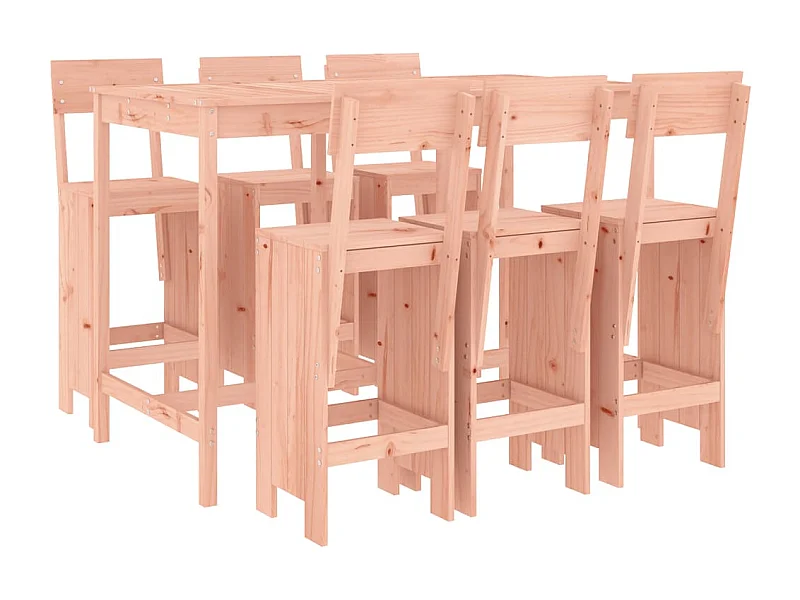 Xelrik  Ensemble de bar de jardin 7 pcs bois massif douglas