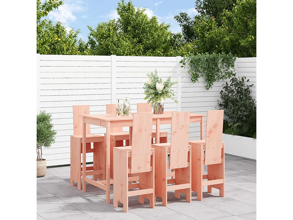 Telvor  Ensemble de bar de jardin 7 pcs bois massif douglas