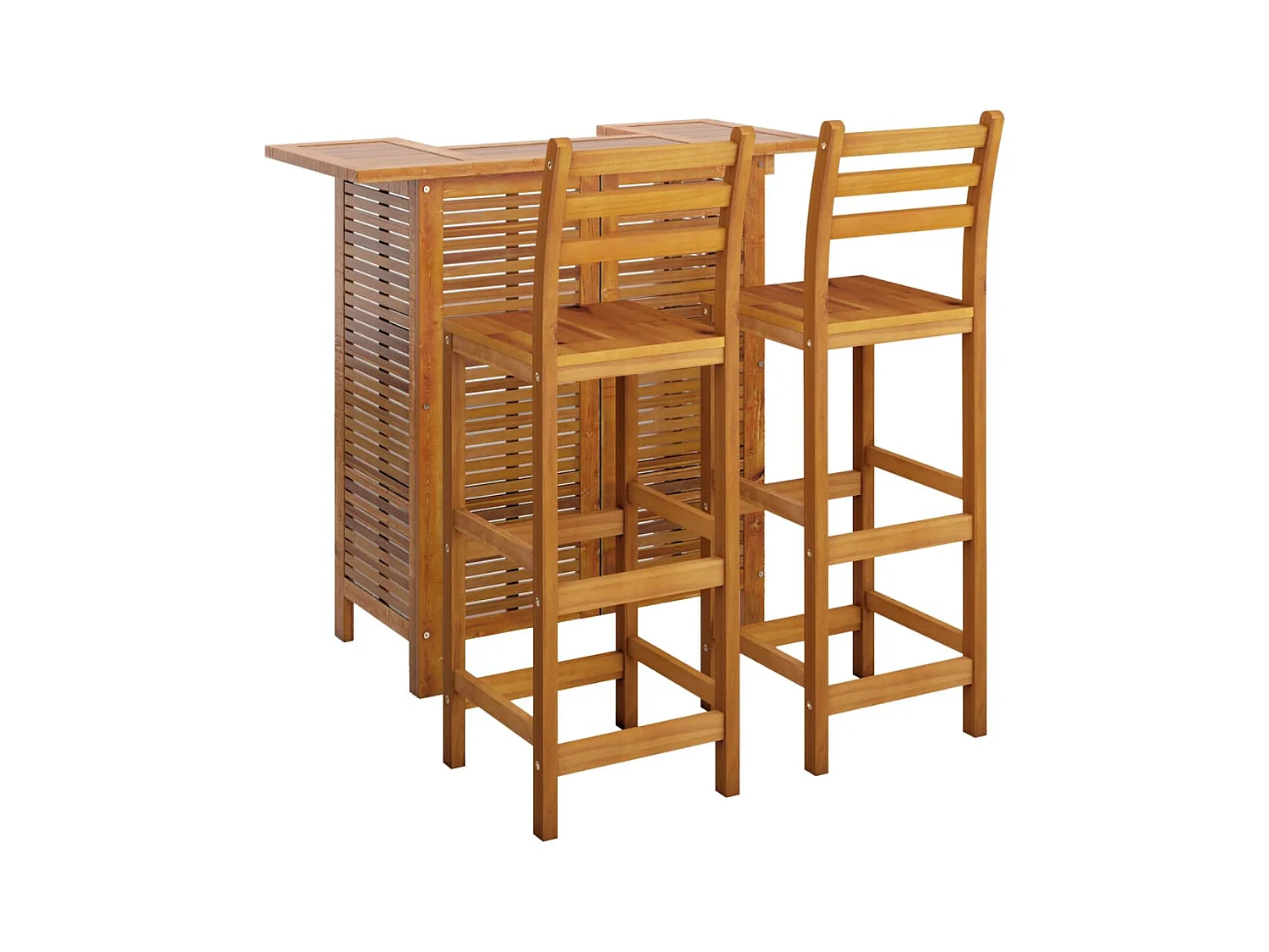 Rodolphe-Louis  Ensemble de bar de jardin 3 pcs Bois d'acacia solide