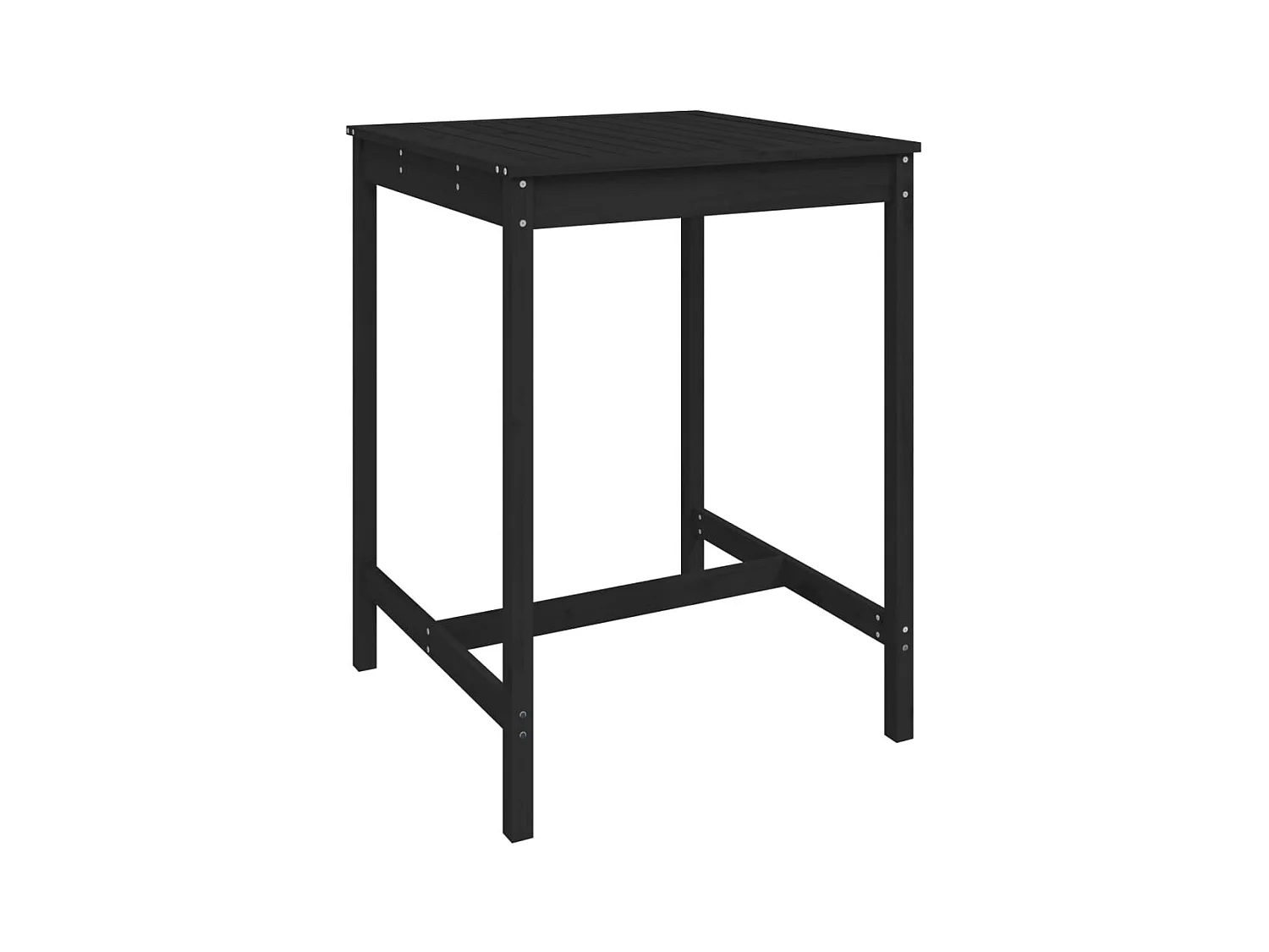 Rasmus  Ensemble de bar de jardin 3 pcs noir bois de pin massif