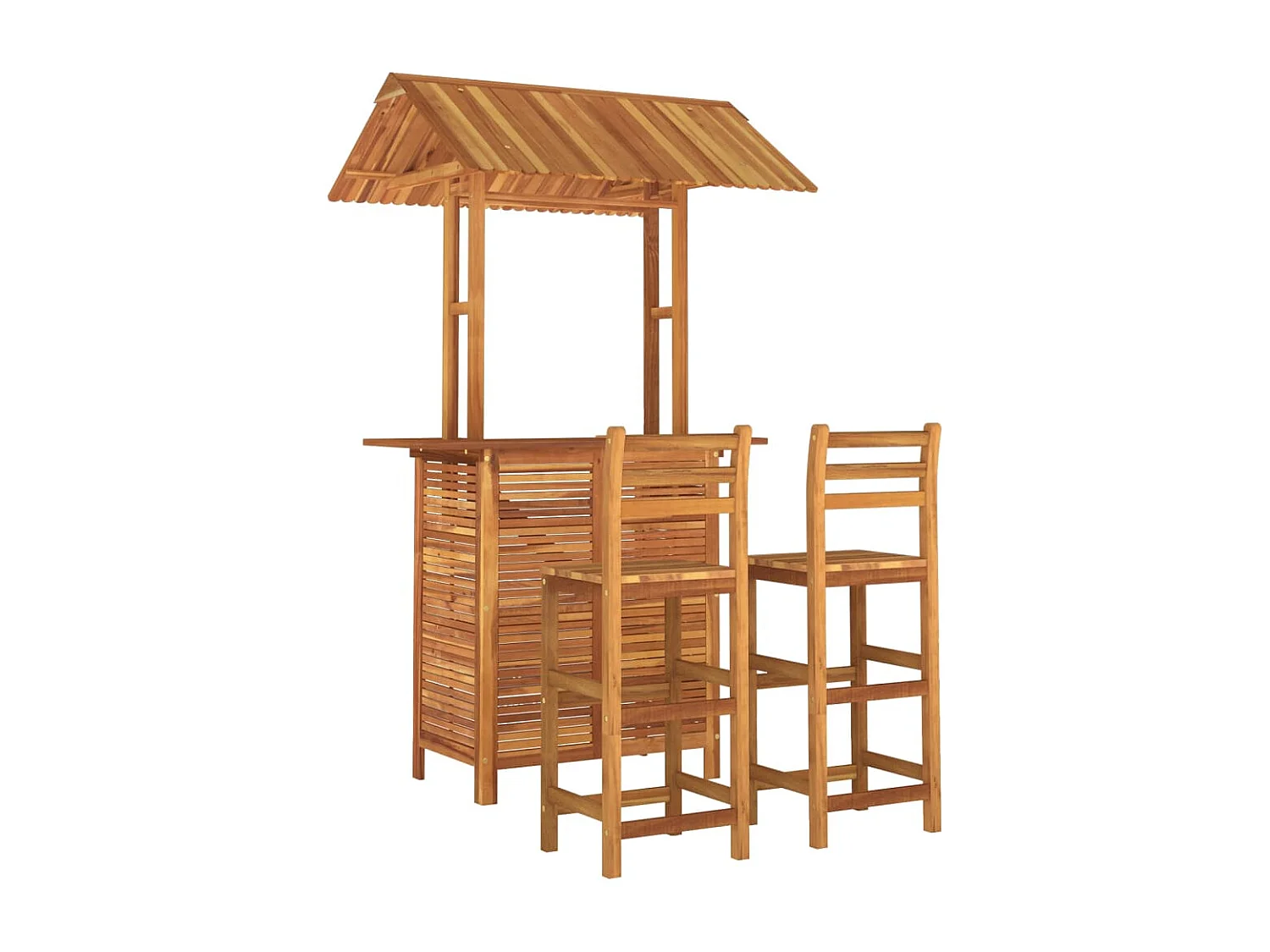 Earl John  Ensemble de bar de jardin 3 pcs Bois d'acacia solide