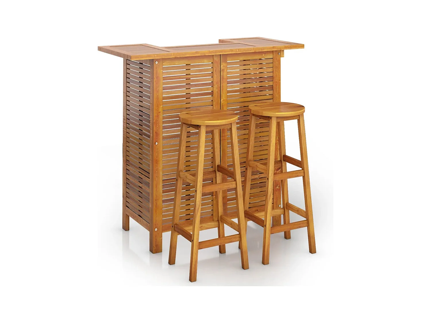 Rodolphe-Louis  Ensemble de bar de jardin 3 pcs Bois d'acacia solide