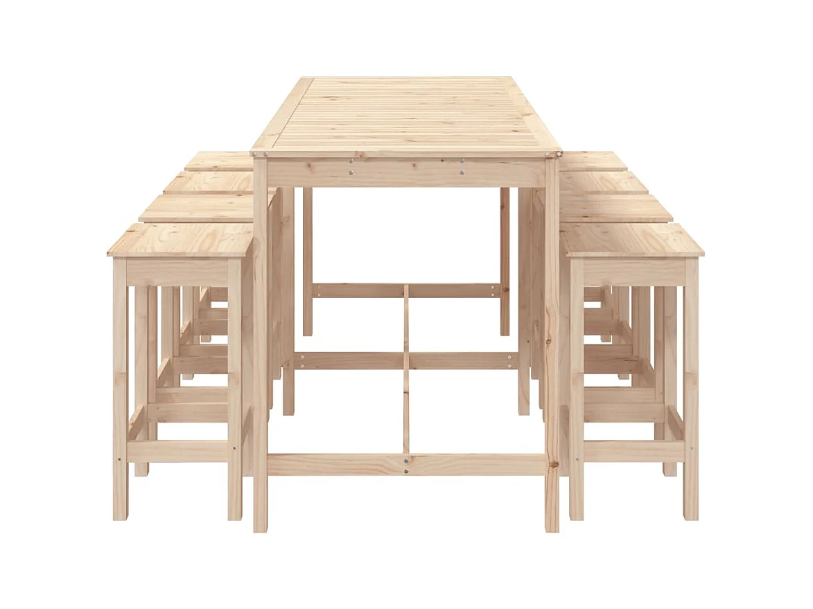 Gonca  9-delige Tuinbarset massief grenenhout