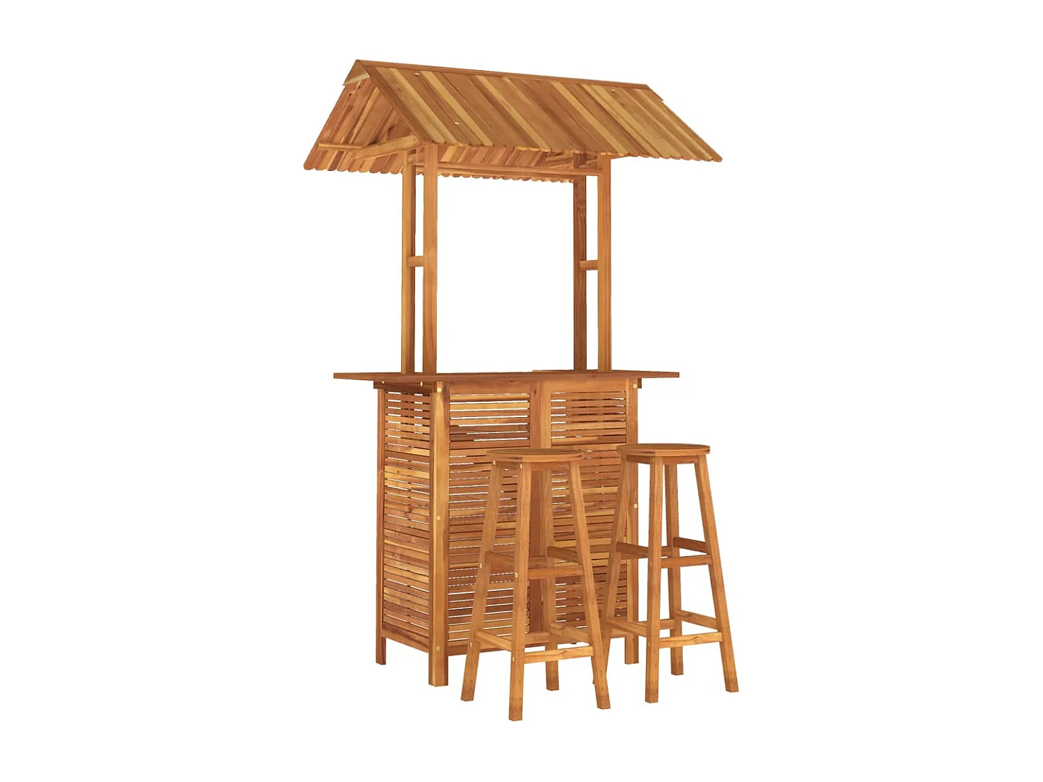 Earl John  Ensemble de bar de jardin 3 pcs Bois d'acacia solide