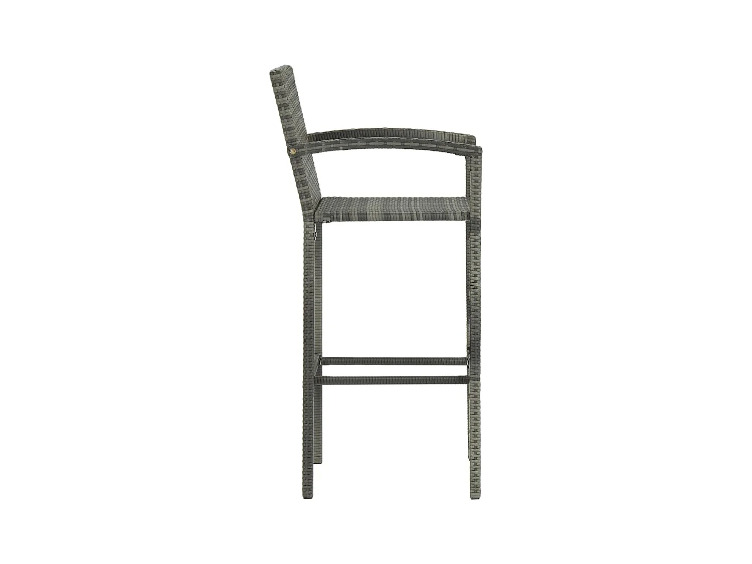 Renzo Giuseppe  Ensemble de bar de jardin 5 pcs Résine tressée Gris