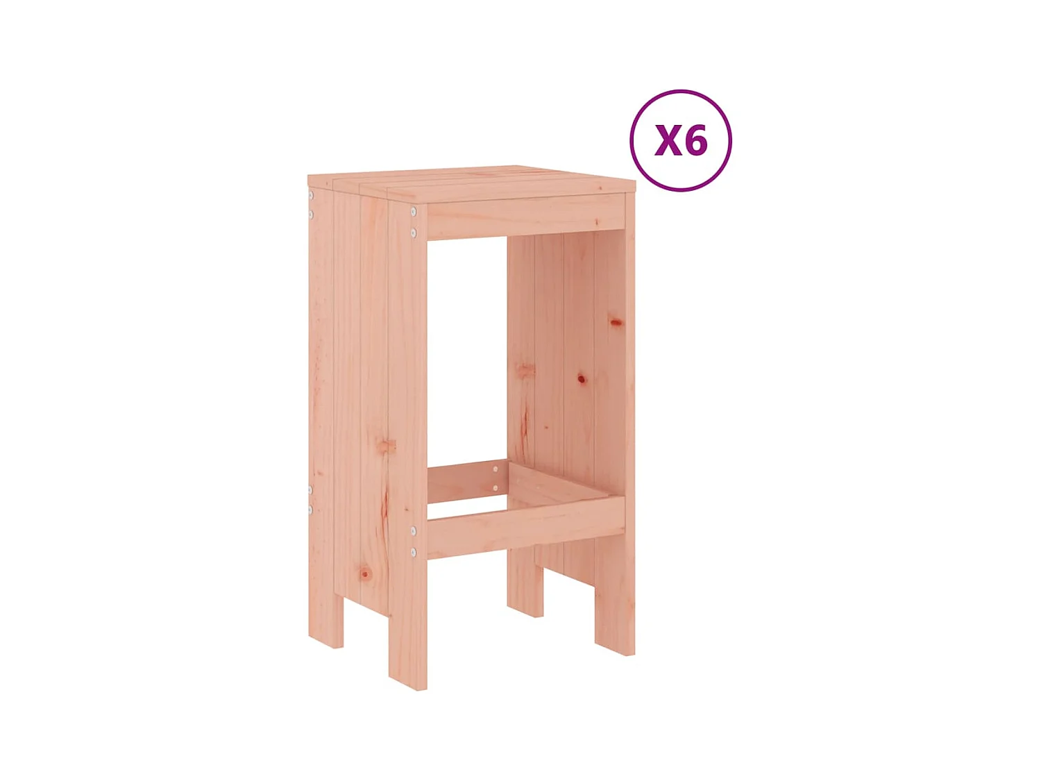 Hakim  Ensemble de bar de jardin 7 pcs bois massif douglas