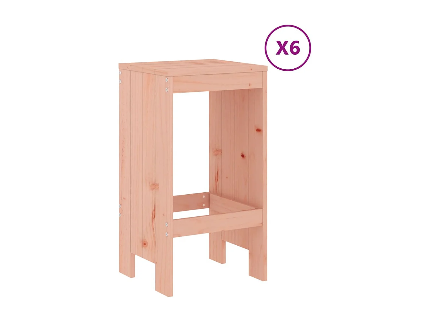 Hakim  Ensemble de bar de jardin 7 pcs bois massif douglas