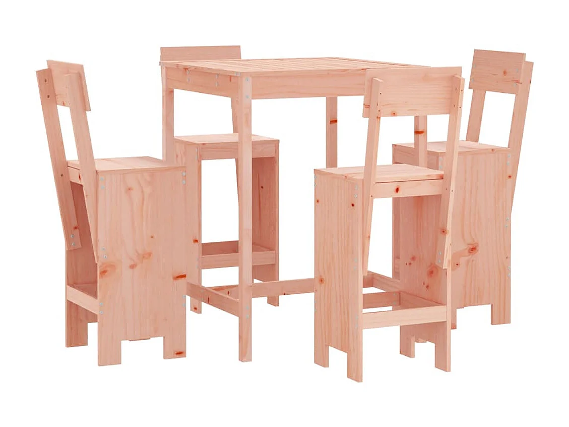 Lise Marie  Ensemble de bar de jardin 5 pcs bois massif de Douglas