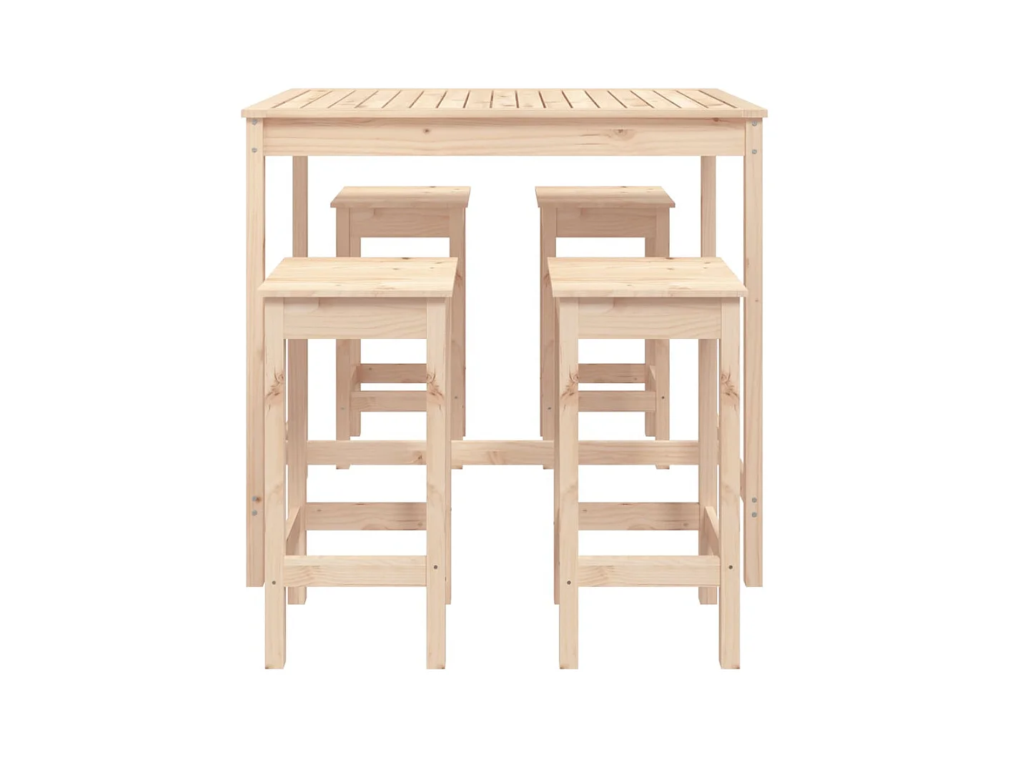 Ygin  Ensemble de bar de jardin 5 pcs bois de pin massif