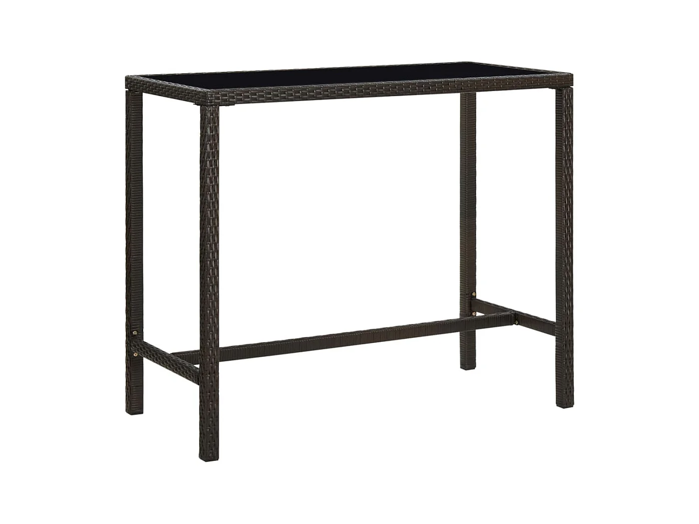 Renzo Giuseppe  Ensemble de bar de jardin 7 pcs Résine tressée Marron