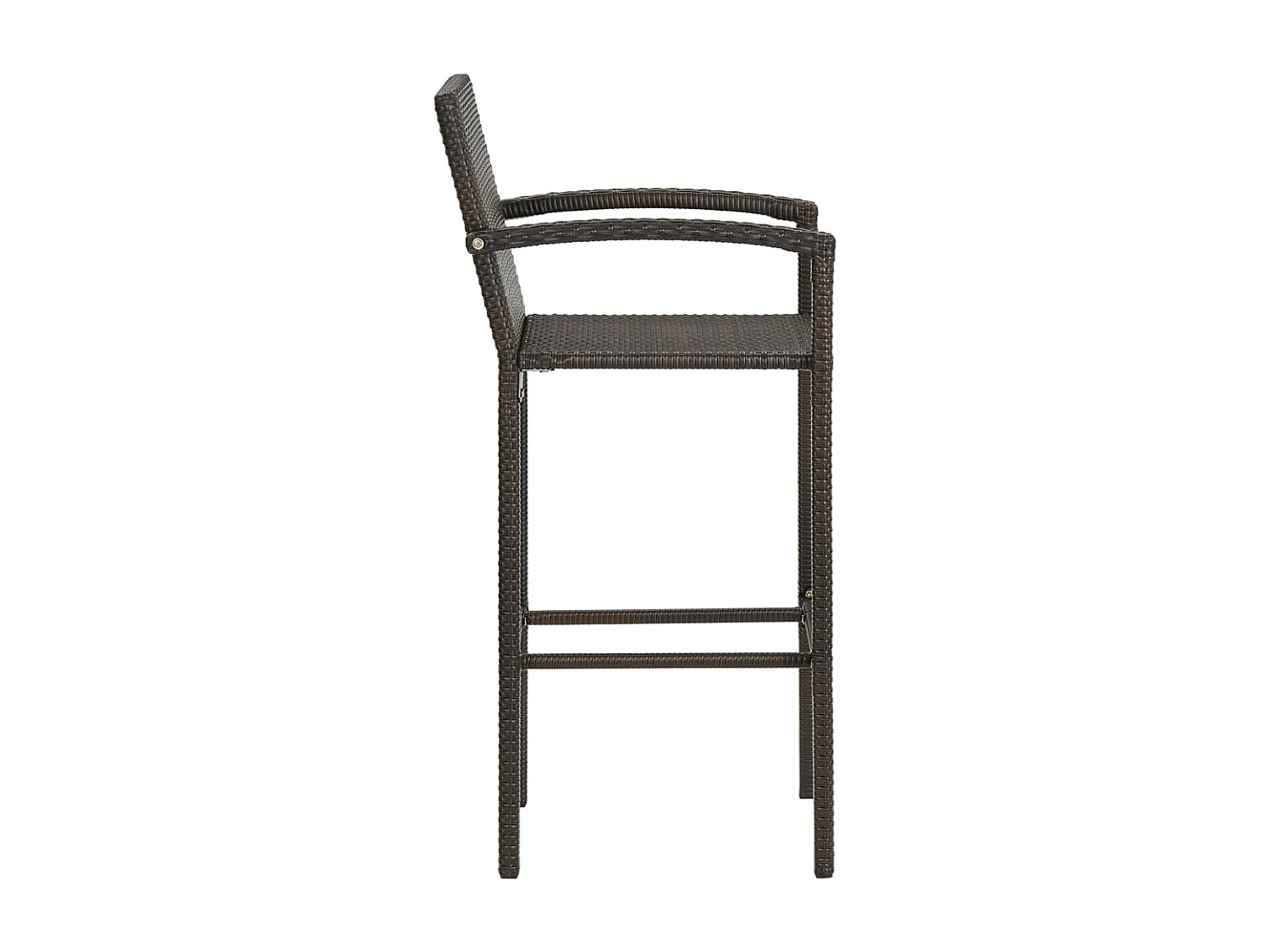 Renzo Giuseppe  Ensemble de bar de jardin 7 pcs Résine tressée Marron