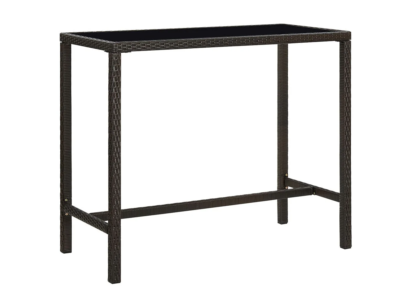 Renzo Giuseppe  Ensemble de bar de jardin 7 pcs Résine tressée Marron