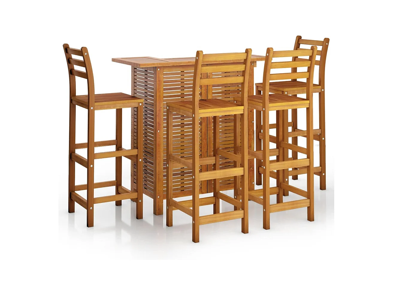 Rodolphe-Louis  Ensemble de bar de jardin 5 pcs Bois d'acacia solide