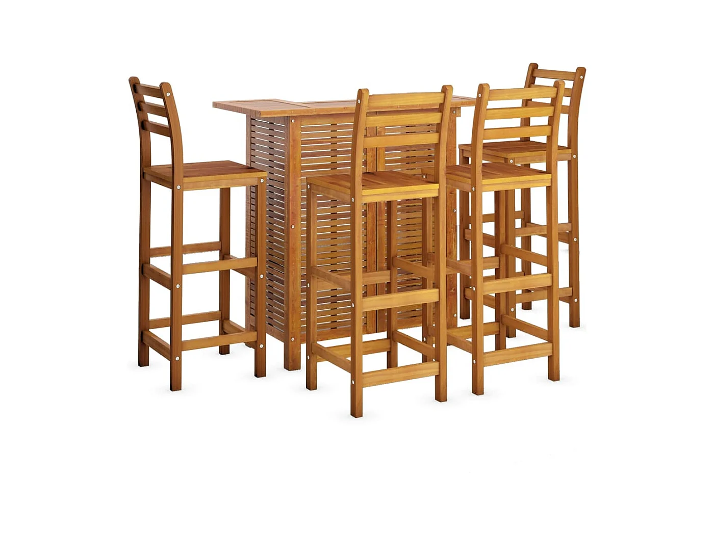 Rodolphe-Louis  Ensemble de bar de jardin 5 pcs Bois d'acacia solide