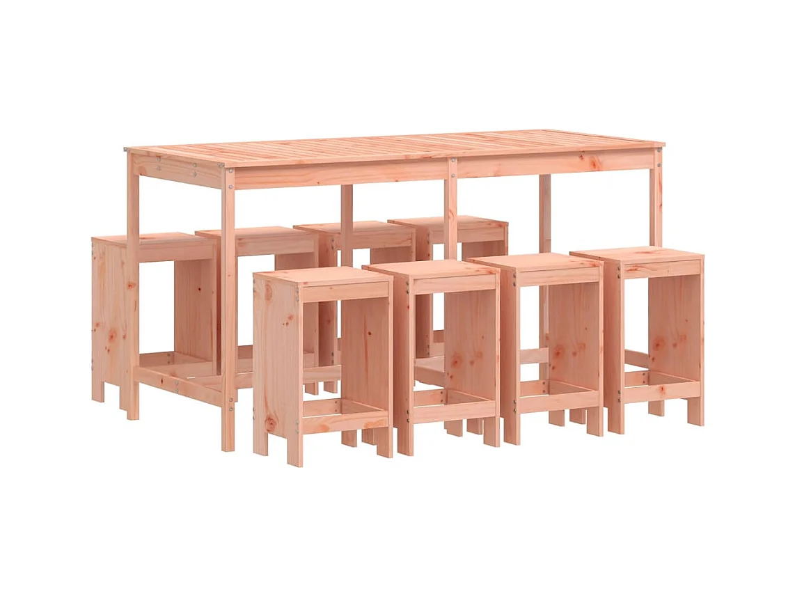 Claire-Rose-Anne  9-delige Tuinset massief douglashout