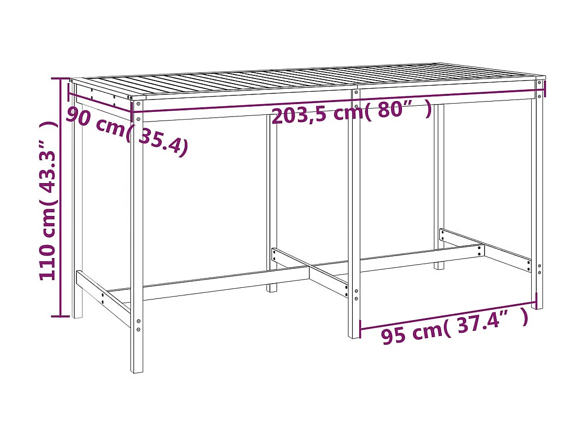 Claire-Rose-Anne  9-delige Tuinset massief douglashout