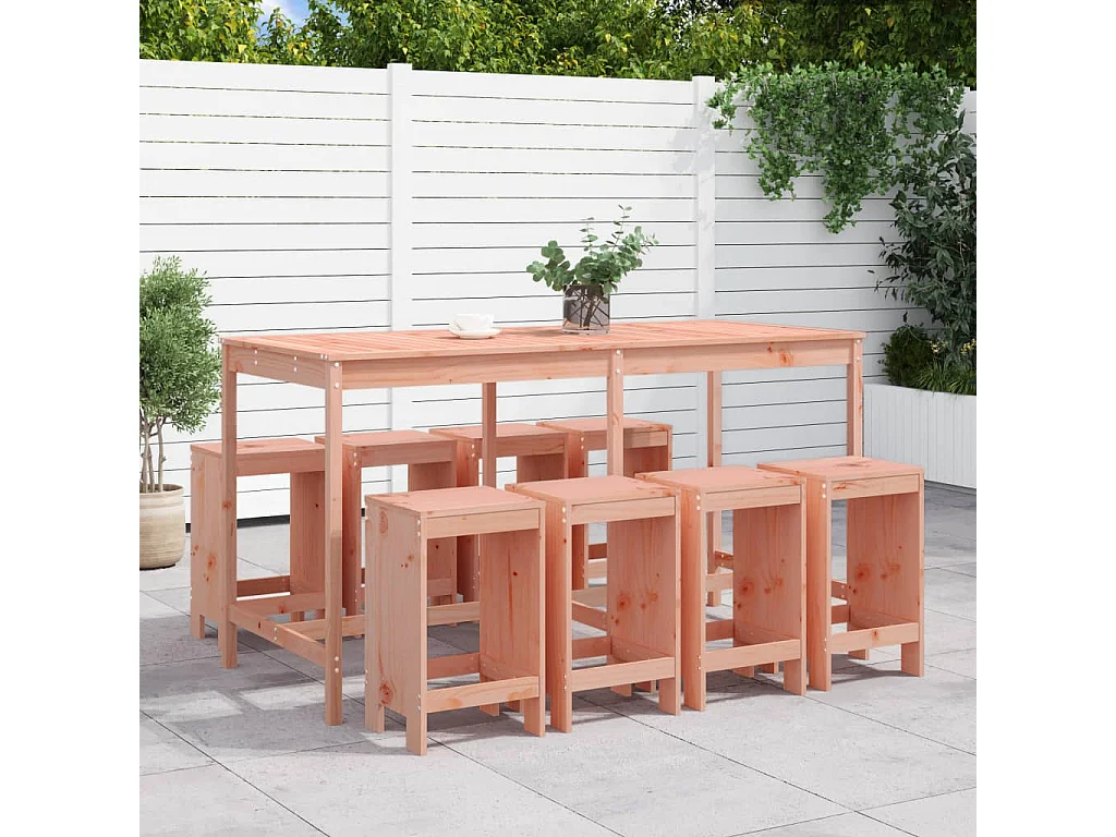 Claire-Rose-Anne  9-delige Tuinset massief douglashout