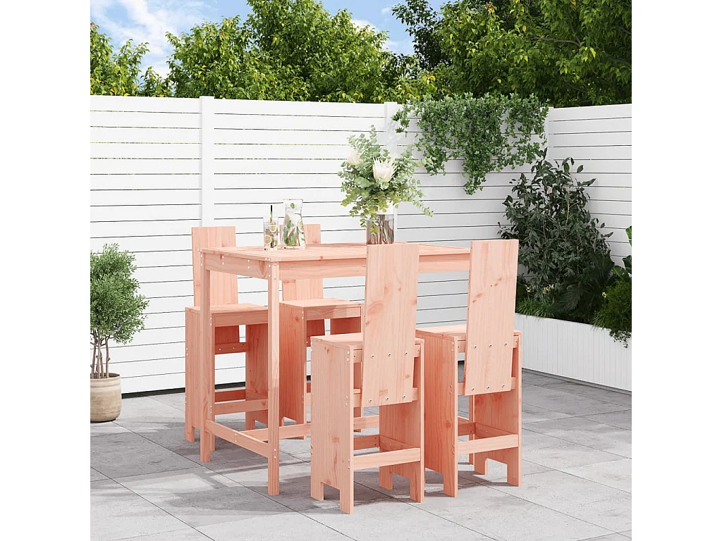 Yrave  5-delige Tuinset massief douglashout