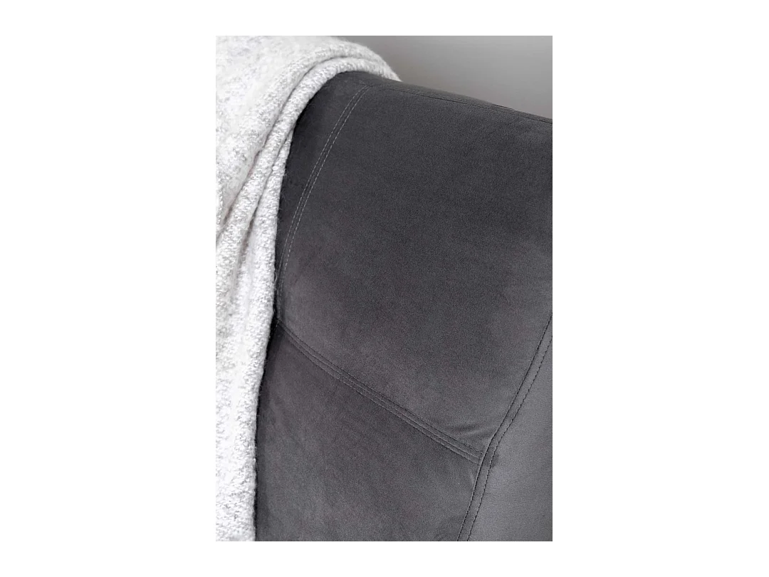 Canapé Convertible en Velours "Bodil" 180cm Gris Foncé