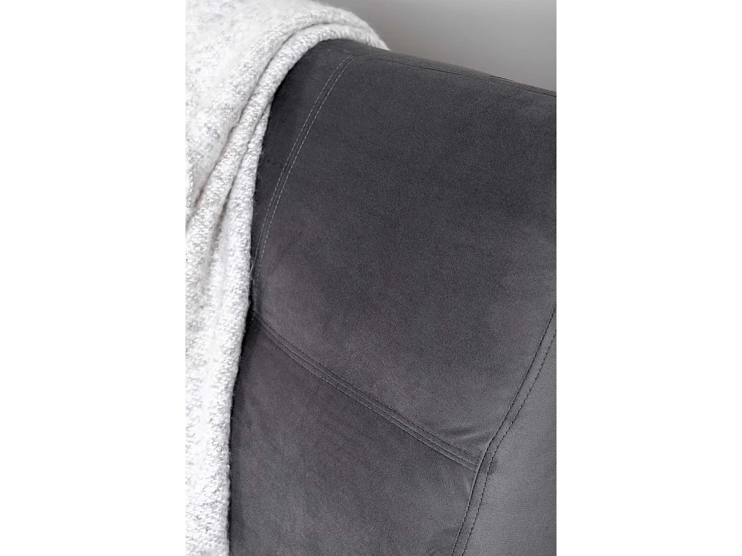 Canapé Convertible en Velours "Bodil" 180cm Gris Foncé
