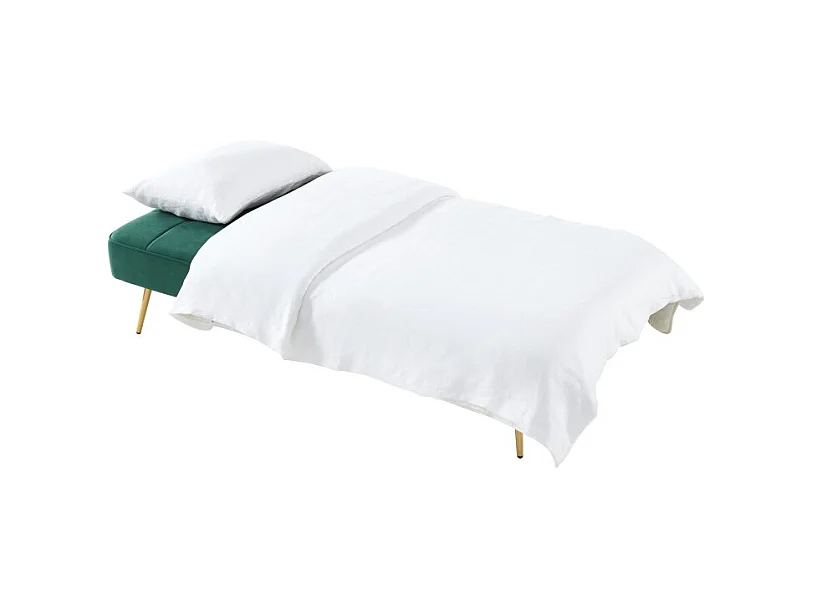 Banquette AROMA en velours vert 3 places convertible