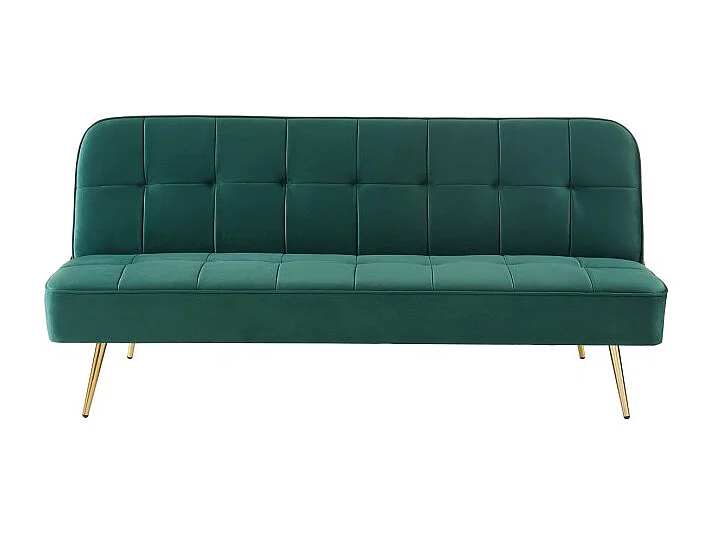 Banquette AROMA en velours vert 3 places convertible