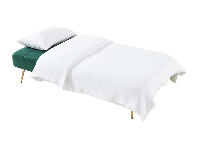 Banquette AROMA en velours vert 3 places convertible