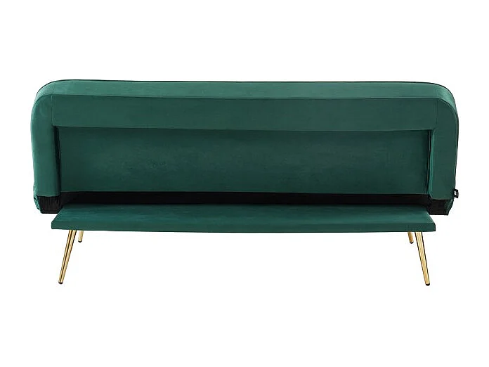 Banquette AROMA en velours vert 3 places convertible