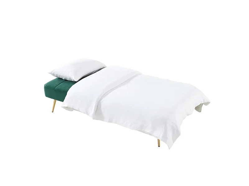 Banquette AROMA en velours vert 3 places convertible