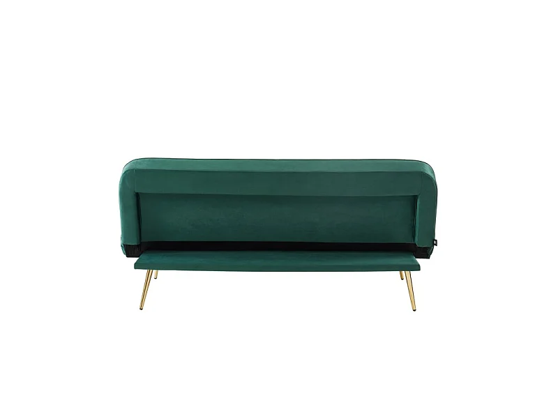 Banquette AROMA en velours vert 3 places convertible