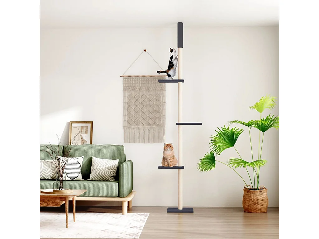 Prolenta Premium -  Arbre à chat du sol au plafond Gris foncé 267,5-297,5 cm
