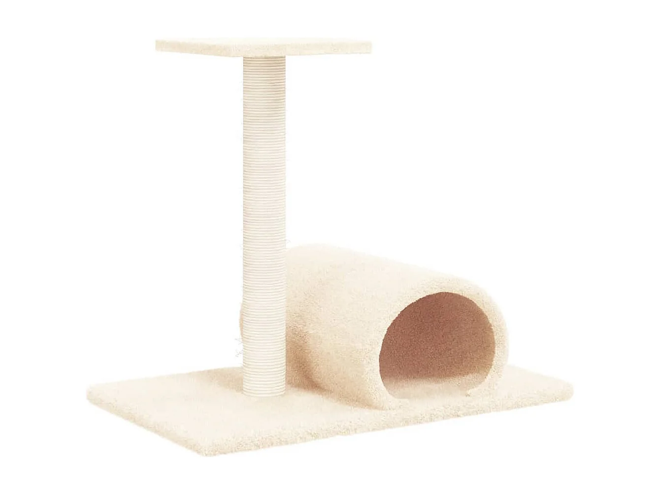 Prolenta Premium -  Arbre à chat avec tunnel Crème 60x34,5x50 cm