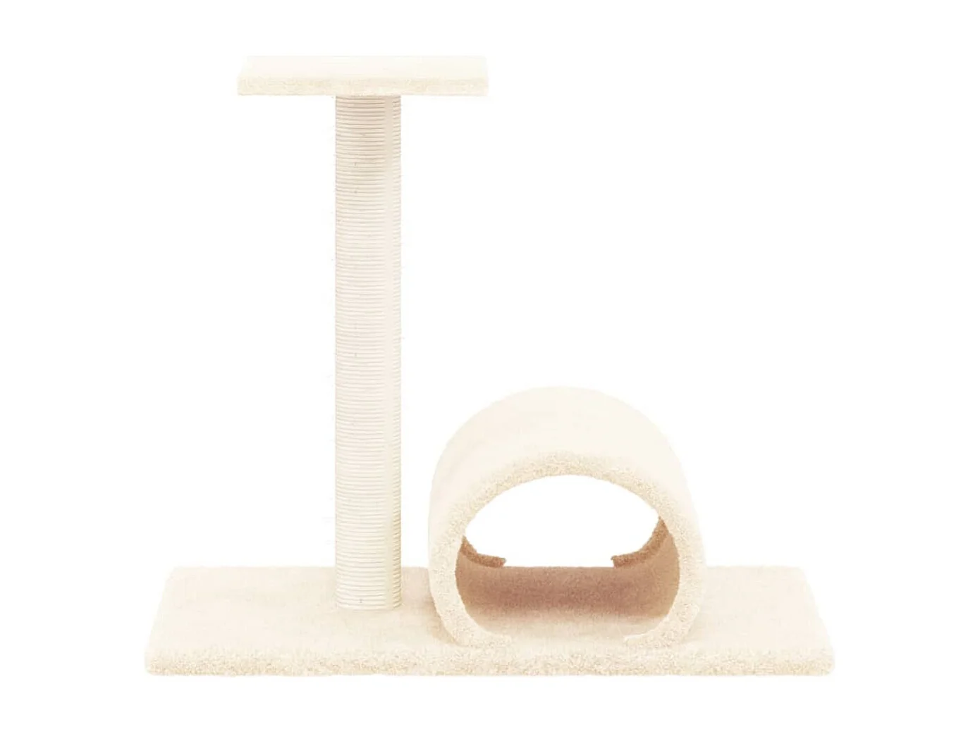 Prolenta Premium -  Arbre à chat avec tunnel Crème 60x34,5x50 cm