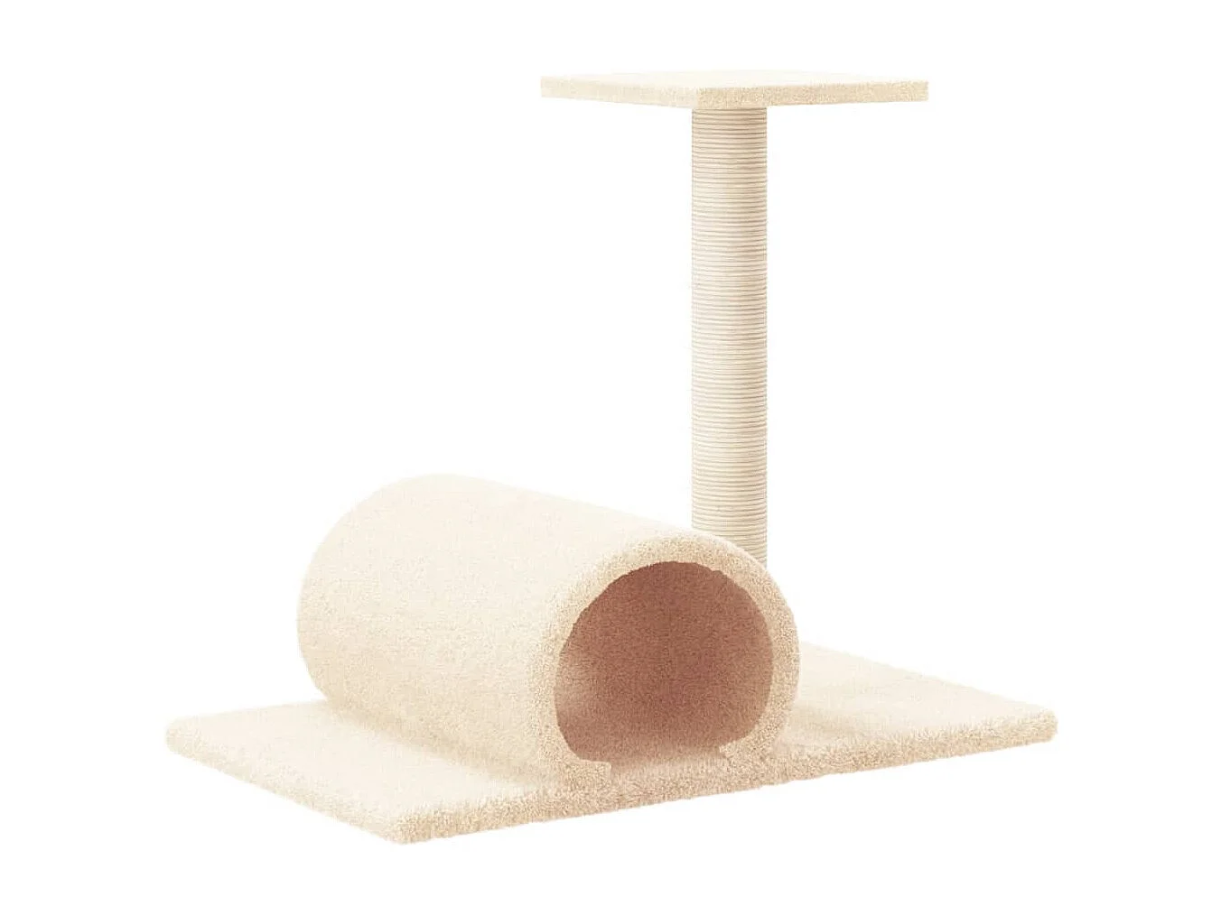 Prolenta Premium -  Arbre à chat avec tunnel Crème 60x34,5x50 cm