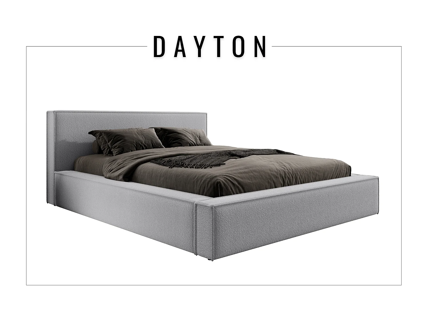 Bed met opbergruimte DAYTON 140x200 cm – Grijs