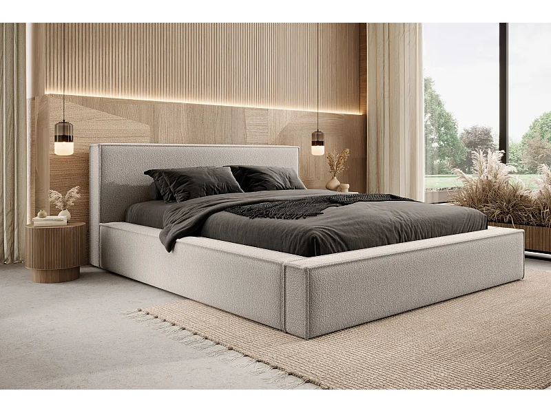 Lit coffre DAYTON 200x200 cm, Beige