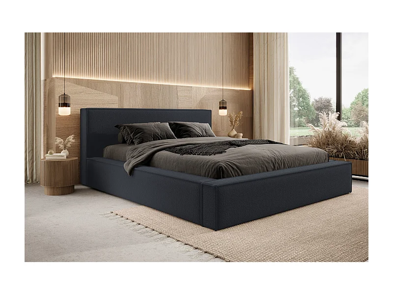 Lit coffre et matelas DAYTON 160x200 cm, Graphite