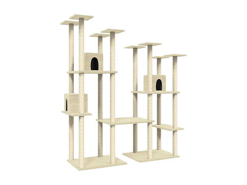 Alain-Paul  Rascador para gatos con postes de sisal color crema 174 cm
