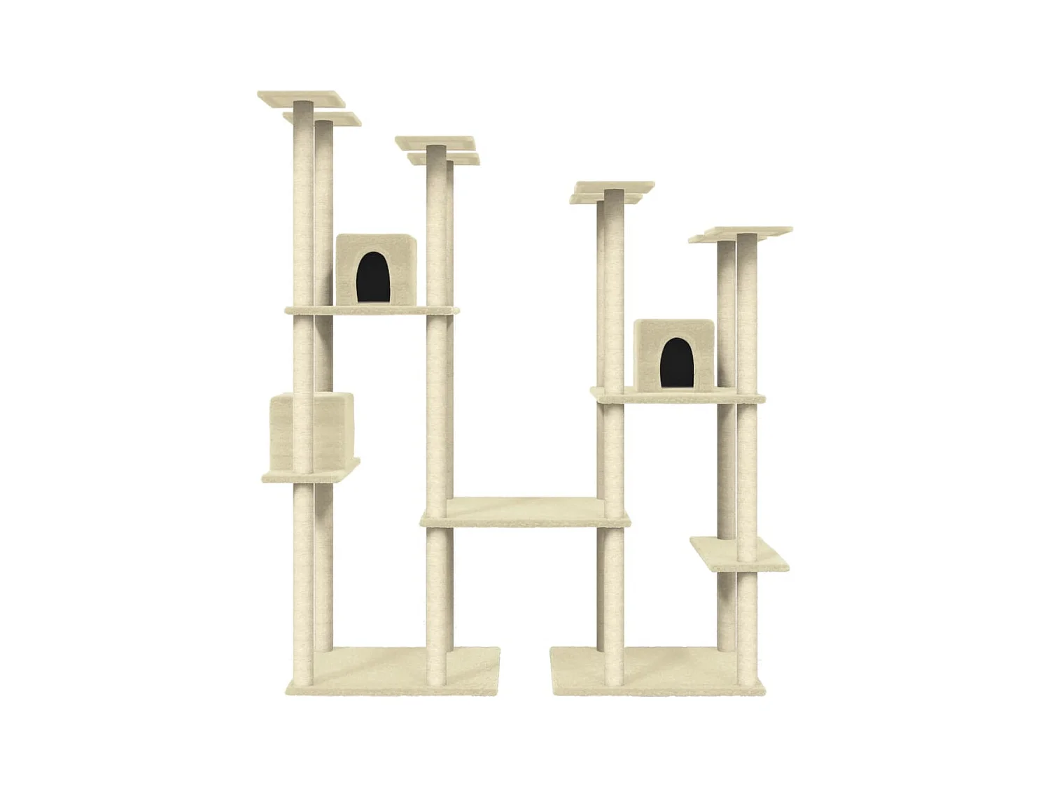 Alain-Paul  Arbre à chat avec griffoirs en sisal Crème 174 cm