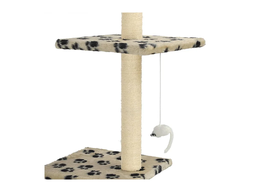 Mora  Arbre à chat avec griffoirs en sisal 260 cm Beige Motif pattes