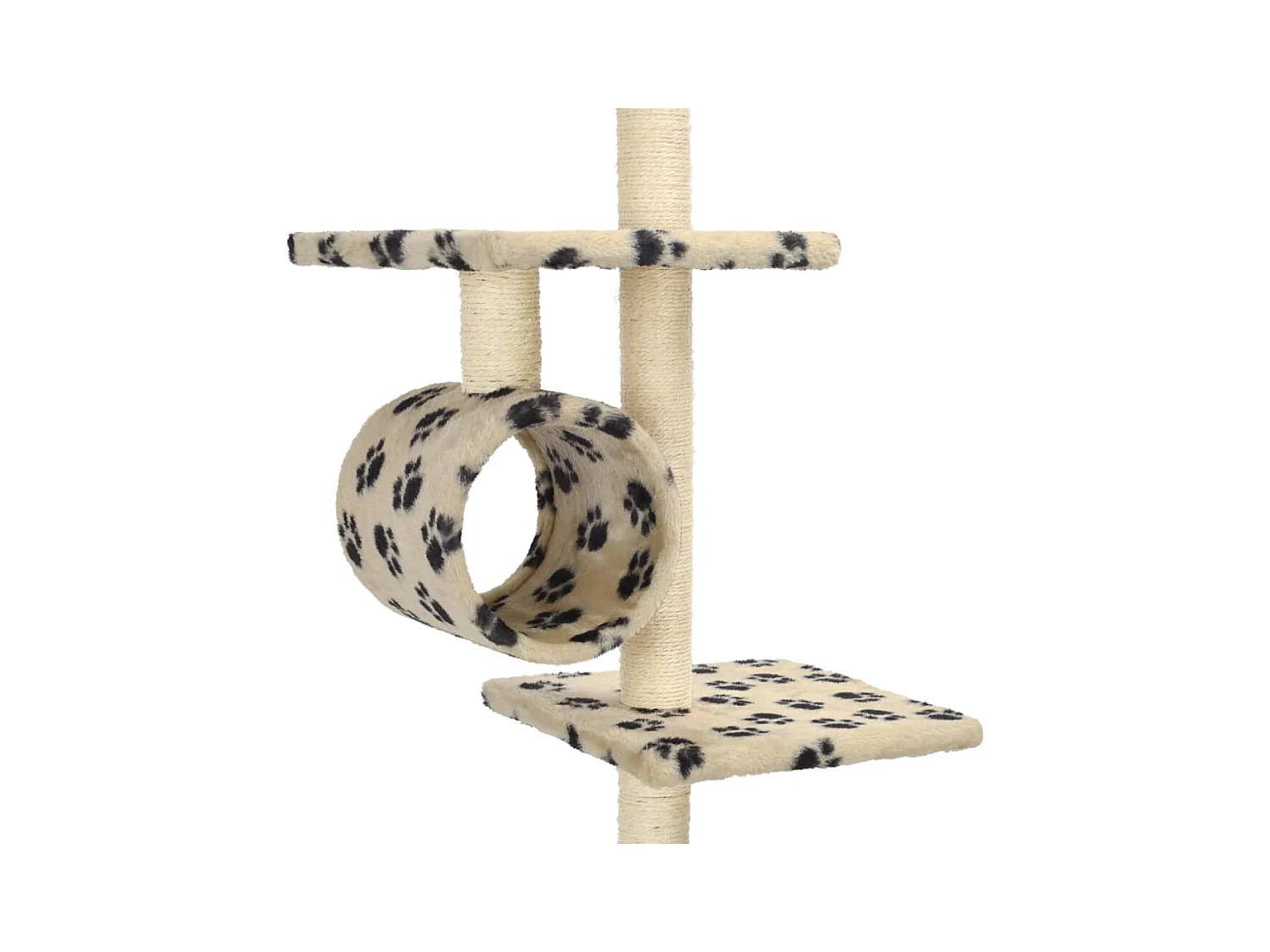 Mora  Arbre à chat avec griffoirs en sisal 260 cm Beige Motif pattes