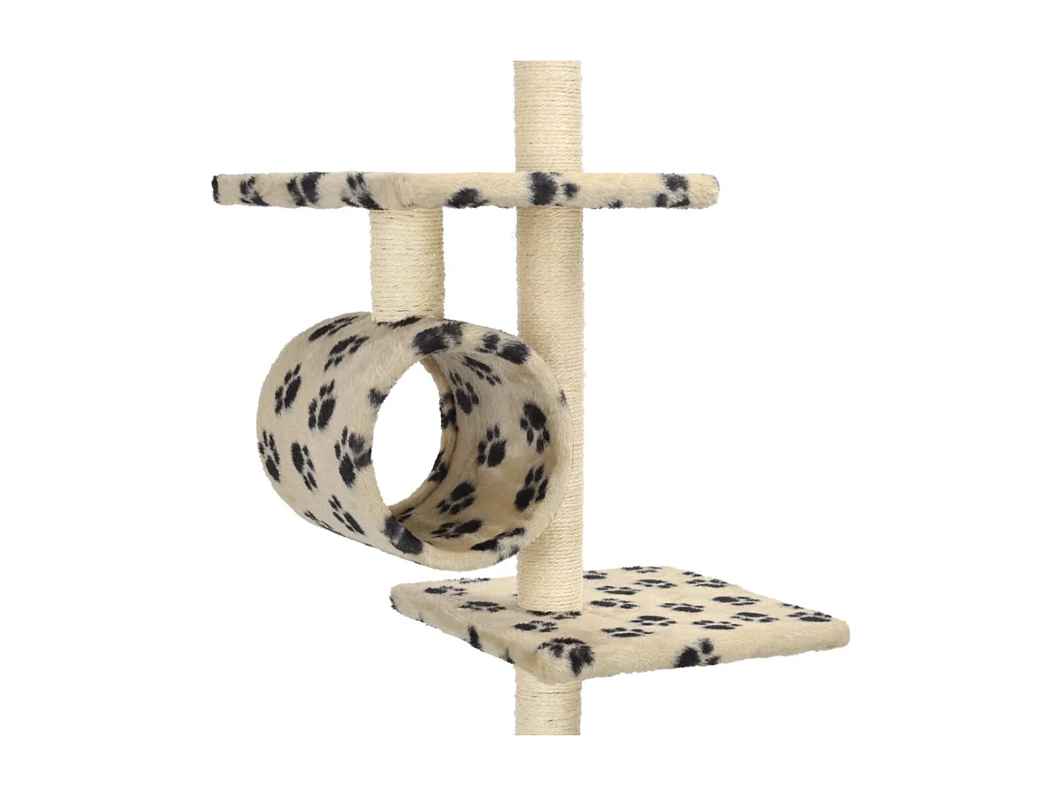 Mora  Arbre à chat avec griffoirs en sisal 260 cm Beige Motif pattes