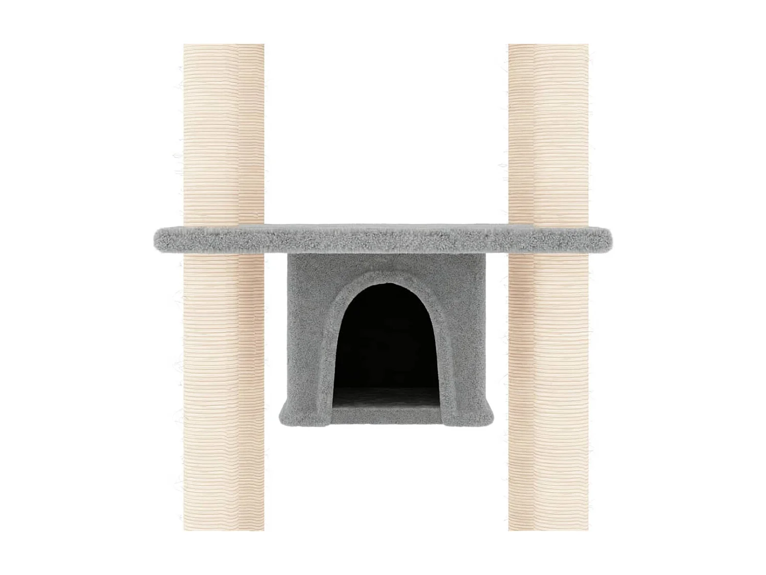 Haapajärvi  Rascador para gatos con postes de sisal gris claro 169 cm