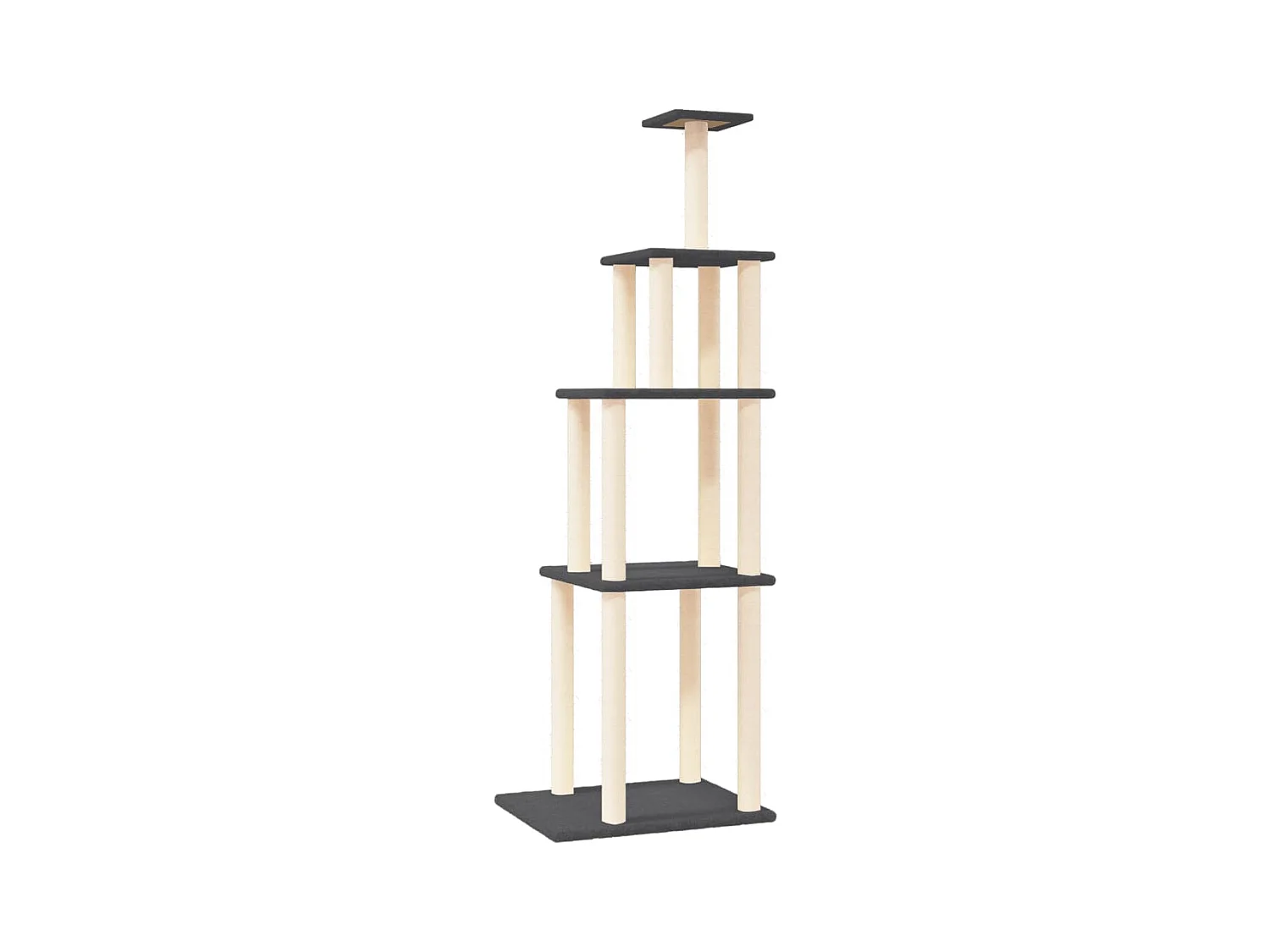 Xaver  Arbre à chat avec griffoirs en sisal gris foncé 183 cm