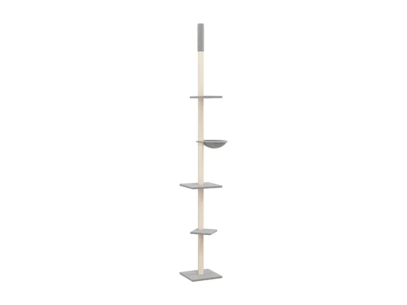 Prolenta Premium -  Arbre à chat du sol au plafond Gris clair 263,5-289,5 cm